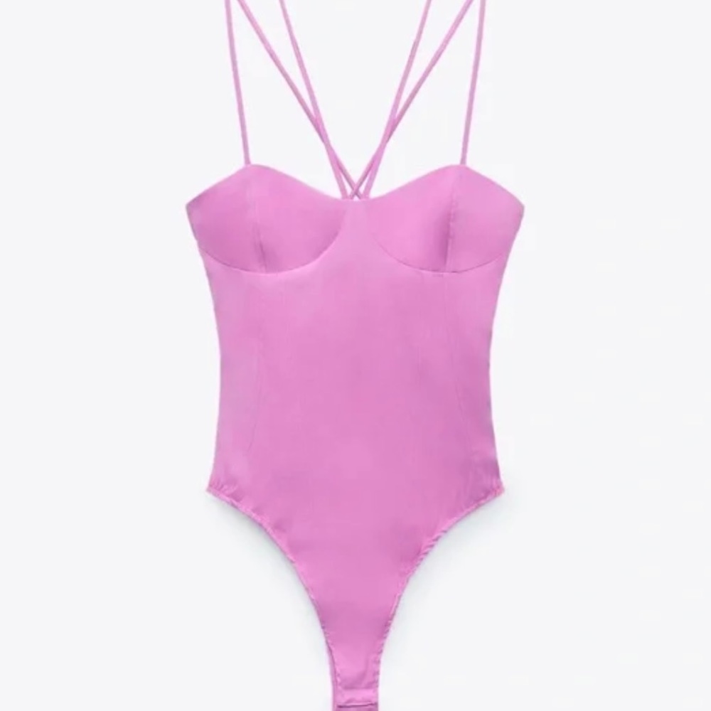 Zara satin effect bodysuit